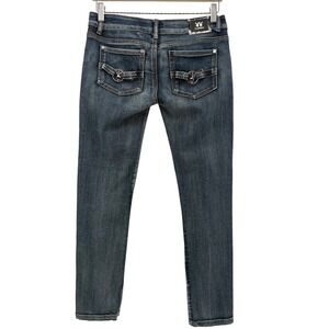 Playboy Womens Low Rise Skinny Jeans Size 7/8 (27) Blue Medium Wash Denim